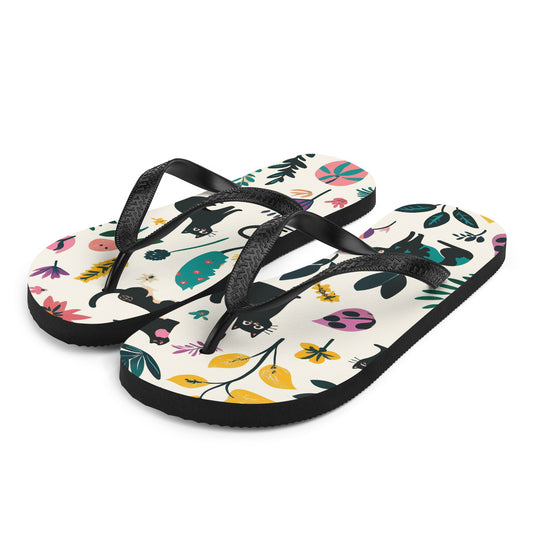 Tropical Kitties Flip-Flops