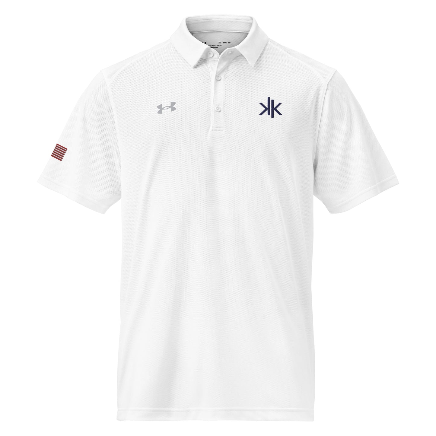 Under Armour® - Logo w/ American Flag Sleeve - Embroidered - White