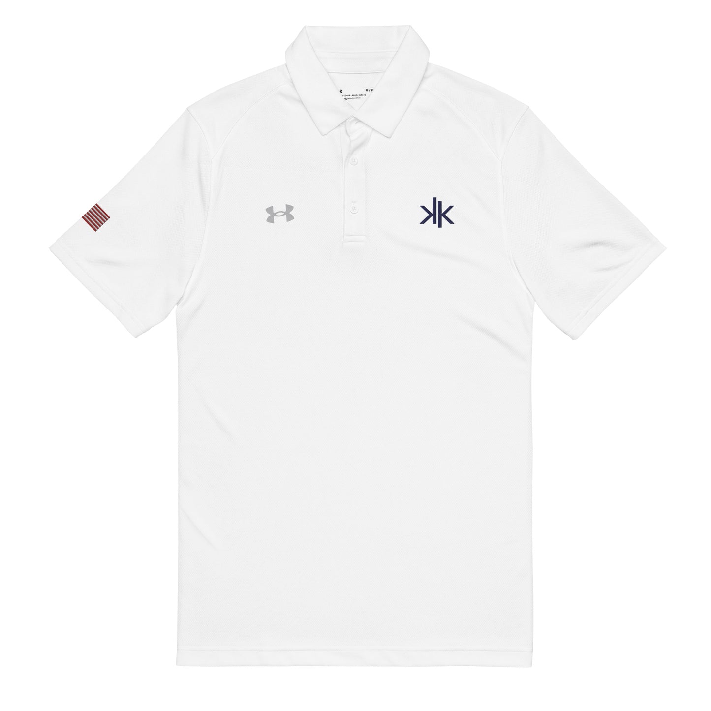 Under Armour® - Logo w/ American Flag Sleeve - Embroidered - White