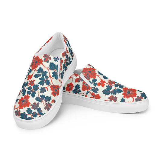 Red White and Blue Floral